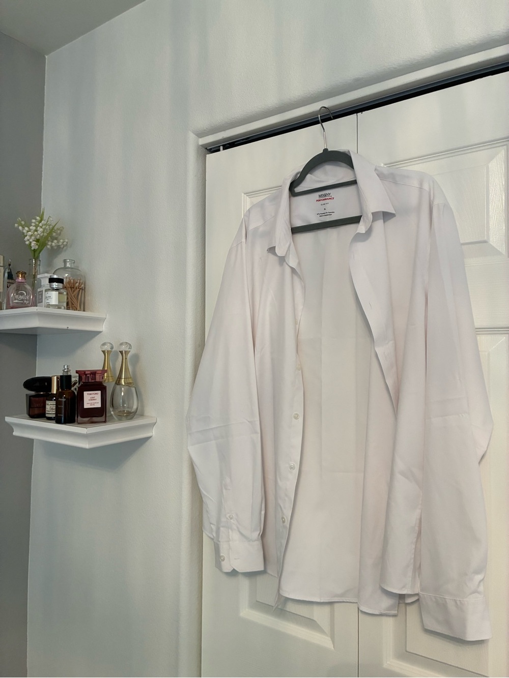 MIX&NY Performance Slim Fit White Dress Shirt